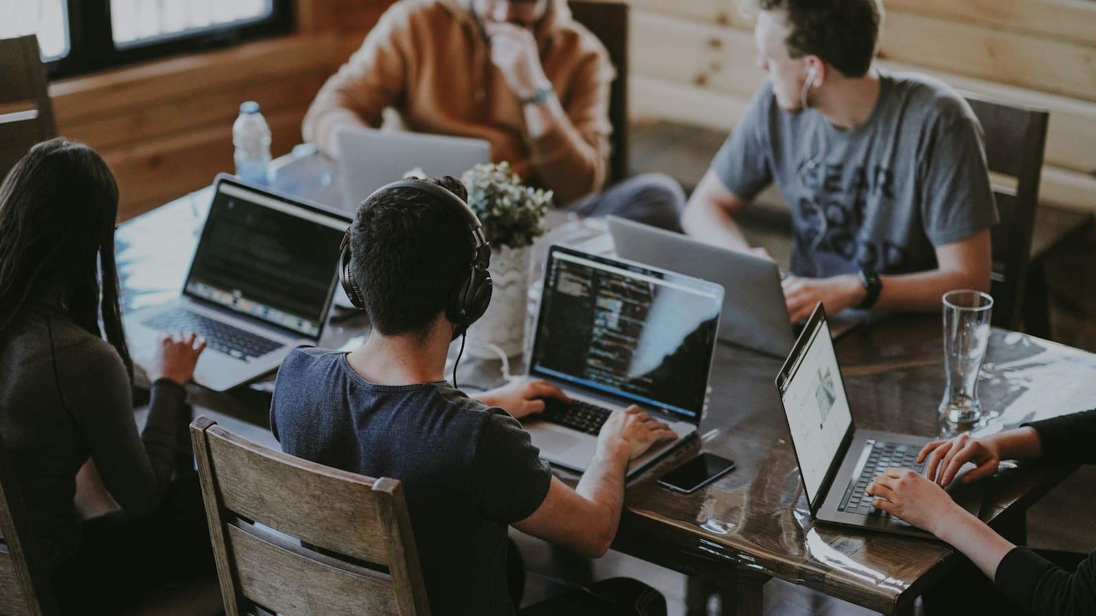 Developers collaborating on a software project
